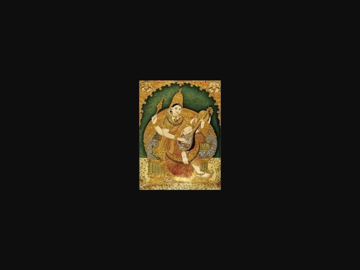 Mysore traditional gold-leaf painting