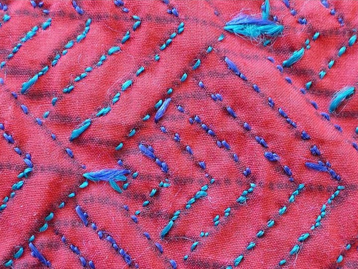 Phulkari hand-embroidered textile
