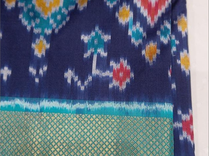 Pochampally Ikat silk textile, single/double ikat