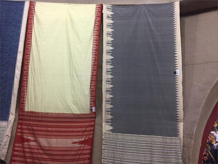 Tussar silk handloom textile, natural undyed
